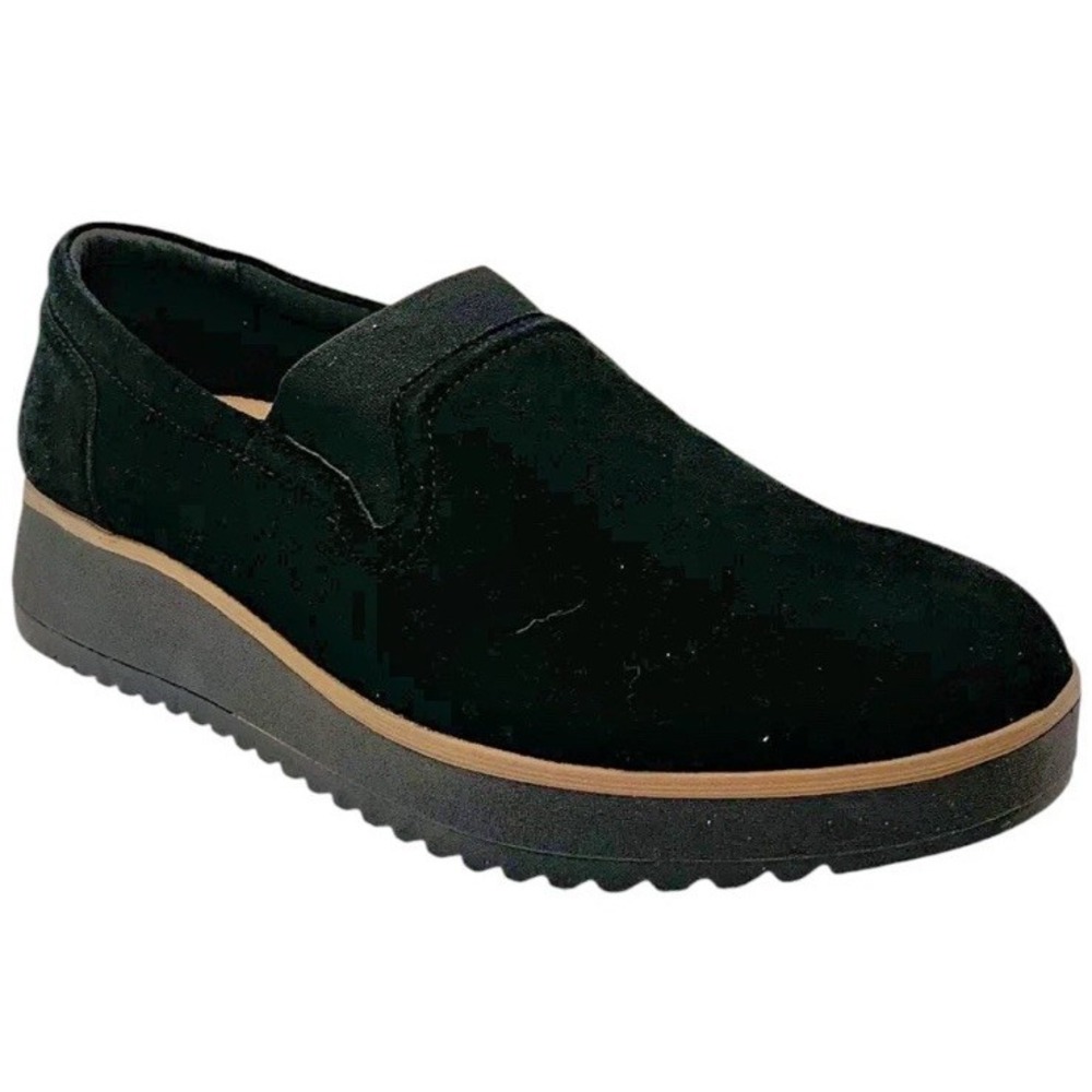 Women's‎ Shoes Clarks ZYLAH SKY Platform Wedge Loafers 26180118 BLACK SUEDE